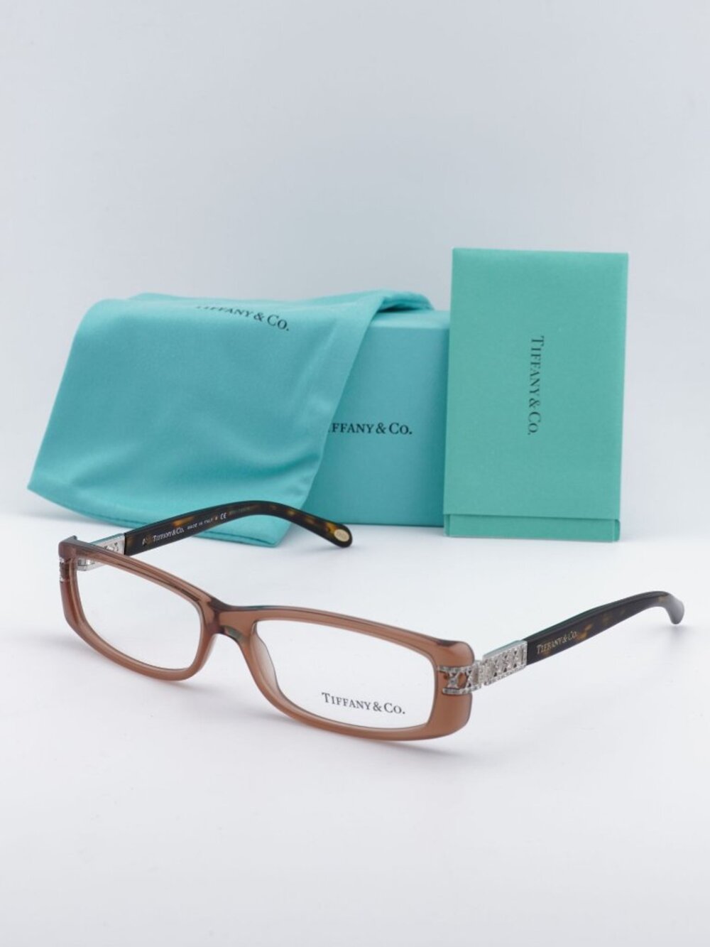 Tiffany & Co TF2021-B 8069 Rectangle Eyeglasses - Pink Brown/Havana 55mm